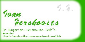 ivan herskovits business card